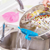 Cute Leaf Rice Wash Sieve Beans Vegetable Fruits Cleaning Clip Filter Strainers