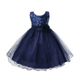 Cute Lace Girls Dress Kid Girls Sleeveless Belt Flowers Tutu Princess Dresses Weeding Party Ball Gown Kids Dresses Elegant