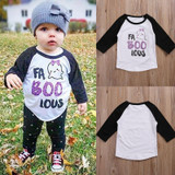 Cute Kids Baby Girls Boys Clothing Tops Summer Long Sleeve T-shirt Tops Cotton Cute Clothes Girl
