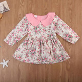 Cute Kid Infant Baby Girls Clothing Dress Sleeve Flower Cute Tutu Mini Dresses Floral Outfit Dress Girl Clothes