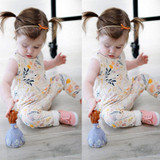 Cute Infant Baby Toddler Kids Boy Girl Romper Playsuit One Pieces Outfit Clothes Sleeveless Floral Bebes Rompers