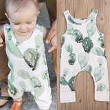 Cute Infant Baby Girl Boy Cactus Romper Jumpsuit Outfit Playsuit Clothing Toddler Boys Girls Print Rompers Casual