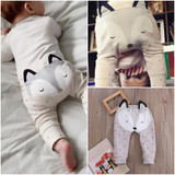 Cute Infant Baby Boys Girls back Fox Bottom Harem Pants Leggings Pants Trousers for 0-24M