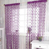 Cute Heart Line Tassel String Door Curtain Window Room Divider Curtain Valance Hot