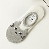 cute harajuku print cat socks women summer korean animal funny cute low cut ankle sock happy candy color sock sokken