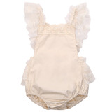 Cute Floral Toddler Baby Girls Romper Sleeveless Cotton Lace Ruffle Jumpsuit Sunsuit Clothes
