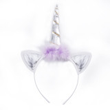 Cute Decorative Magical Unicorn Horn Head Party Ear Hair Headband Fancy Dress Rainbow Gold Cosplay Costume 1PC