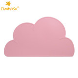 Cute Colorful Silicone Cloud Pet Pads Supplies Pet Dog Puppy Cat Feeding Mat Pad PVC Bed Dish Bowl Food Water Feed Placemat New