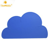 Cute Colorful Silicone Cloud Pet Pads Supplies Pet Dog Puppy Cat Feeding Mat Pad PVC Bed Dish Bowl Food Water Feed Placemat New