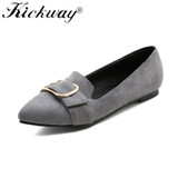 Kickway Plus Size 34-47 New Arrival 2018 Spring and Autumn Women's Loafers Loafers Women Flat Heel Shoes Boat Shoes Casual shoes