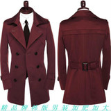 Khaki teenage new arrival slim sexy trench coat men fashion mens medium-long trench coat classic outerwear plus size S - 9XL