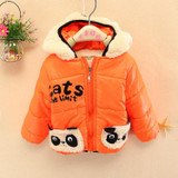 KEAIYOUHUO 2017 Autumn Winter Baby Boys Jacket For Boys Warm Cotton Outwear Coats Kids Boys Panda Hooded Jacket Children Clothes
