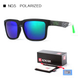 Kdeam Happy HD Lense Polarized Sunglasses Men Glasses Driving Fashion Squared Sunglass Women oculos de sol With Brand Box