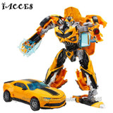 KBB Cool Plastic ABS + Alloy Transformation Robot Car Toys Anime Brinquedos Movie 4 Action Figures Classic Model Toys Boys Gifts