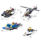 KAZI Toys Police Station Prison Figures Building Blocks Compatible Legos City Enlighten Bricks Educational Toys For Children