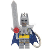 KAZI Batman DIY Keychain Figure Swim Limited Rabbit Ski Suit Batman Movie Building Blocks Edition Toys For Children