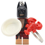 KAZI Batman DIY Keychain Figure Swim Limited Rabbit Ski Suit Batman Movie Building Blocks Edition Toys For Children