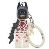 KAZI Batman DIY Keychain Figure Swim Limited Rabbit Ski Suit Batman Movie Building Blocks Edition Toys For Children