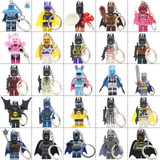 KAZI Batman DIY Keychain Figure Swim Limited Rabbit Ski Suit Batman Movie Building Blocks Edition Toys For Children