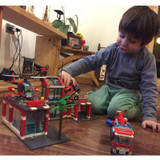 KAZI 8051 Building Blocks Fire Station Model Building Blocks 774+pcs Bricks Block ABS Plastic Educational Toys For Children