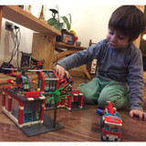KAZI 8051 Building Blocks Fire Station Model Building Blocks 774+pcs Bricks Block ABS Plastic Educational Toys For Children