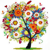 rich tree painting painting with Four Diamond Cross Stitch embroidered diamond diamond paste painting the living room