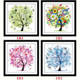 rich tree painting painting with Four Diamond Cross Stitch embroidered diamond diamond paste painting the living room
