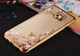 Rhinestones Soft TPU Plating Cases For Samsung Galaxy A3 A5 2016 Case A7 Galaxy J5 J1 J3 Case Samsung Galaxy S7 edge S6 S3 Case