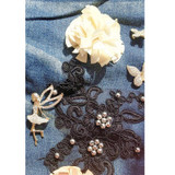 Rhinestone Jeans Pants Women 2016 Winter Autumn Skinny Jeans Womens Lace Slim Pencil Denim Pants with Embroidered Beading