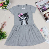 Cute Cat Summer Toddler Baby Girls Princess Dress Party Kids Tulle Tutu Dress Baby Girl Dress