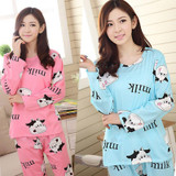 Cute Casual Sleepwear Autumn Women Cartoon Nightwear Homewear Pajamas Set Leisurewear Cute Casual Sleepwear Autumn Women Cartoon Nightwear Homewear Pajamas Set Leisurewear