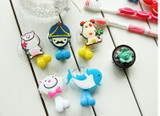Cute Cartoon suction cup toothbrush holder hooks hanger bathroom set accessories