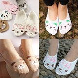 Cute Cartoon Print Animals Socks Women Summer Korean Funny Socks Girl Low Cut Ankle Sock Invisible Slippers