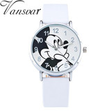 Cute Cartoon Quartz Wristwatch Children Hot Sale Leather Mickey Mouse Watches Fashion Casual Kid Boy Women Girls Relojes 1961