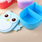 Cute Cartoon Lunch Food Containers Food Contain Bento Boxes Owl Plastic Lunch Storage Box Oven Heating For Kids