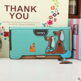 Cute Cartoon Fashion Cute Puppy Zipper Long Wallet Cartoon Dog 6 Colors PU Leather Women Wallets Ladies Clutch Card Holder