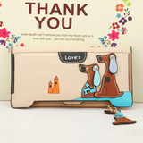 Cute Cartoon Fashion Cute Puppy Zipper Long Wallet Cartoon Dog 6 Colors PU Leather Women Wallets Ladies Clutch Card Holder