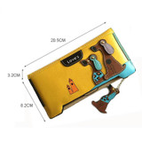 Cute Cartoon Fashion Cute Puppy Zipper Long Wallet Cartoon Dog 6 Colors PU Leather Women Wallets Ladies Clutch Card Holder