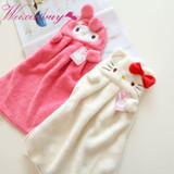 Cute Cartoon Baby Wipe Sweat Hung Towel Towel Super Soft Coral Fleece Kid Child Towel