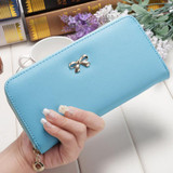 Cute Bowknot Women Long Wallet Pure Color Clutch Bag Purse Phone Card Holder Bag Wallet Cute Bowknot Women Long Wallet Pure Color Clutch Bag Purse Phone Card Holder Bag Wallet