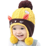 Cute Baby Winter Hat Warm Beanie Cap For Children Boys Girls Animal Cat Ear Kids Crochet Knitted Hat