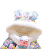 Cute Baby Warm Coat Girls Boys Parkas Rabbit Baby Winter Jacket Thick Cotton-Padded Outerwear Infant Snow Wear Coat Snow Wear