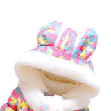 Cute Baby Warm Coat Girls Boys Parkas Rabbit Baby Winter Jacket Thick Cotton-Padded Outerwear Infant Snow Wear Coat Snow Wear