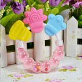 Cute Baby Toddler Molar Toothbrush Silicone Baby Palm Style Teethers Infant Training Tooth Bell Massager Teething Toy