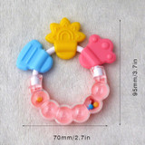 Cute Baby Toddler Molar Toothbrush Silicone Baby Palm Style Teethers Infant Training Tooth Bell Massager Teething Toy