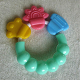 Cute Baby Toddler Molar Toothbrush Silicone Baby Palm Style Teethers Infant Training Tooth Bell Massager Teething Toy