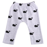 Cute Baby Kids Girls Boys Clothes Whale Print Cotton Soft Pants Trousers Leggings Girls Clothes Summer Hot Wholesale Pants 0-36M