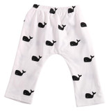 Cute Baby Kids Girls Boys Clothes Whale Print Cotton Soft Pants Trousers Leggings Girls Clothes Summer Hot Wholesale Pants 0-36M