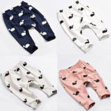 Cute Baby Kids Girls Boys Clothes Whale Print Cotton Soft Pants Trousers Leggings Girls Clothes Summer Hot Wholesale Pants 0-36M