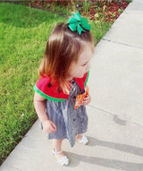 Cute Baby Girls Infant Watermalons Plaid Dress Princess Wedding Summer Party Casual Dress